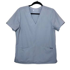 FIGS Technical Collection Gray Casma Scrub Top Women’s Size Medium